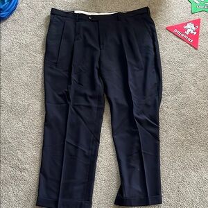 Classic Black Dress Pants with Straight-Leg Cut
